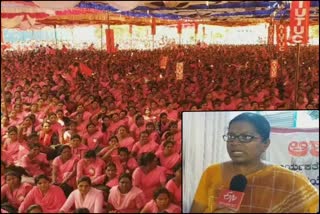 Asha workers fight in district and taluks: nagalakshmi