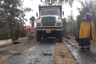 poor road construction in burhanpur