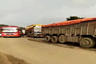 NH43 पर ट्रैफिक जाम