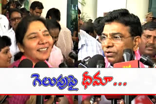 mp nama nageswrarao, minister satyavathi ratod about municipal elections