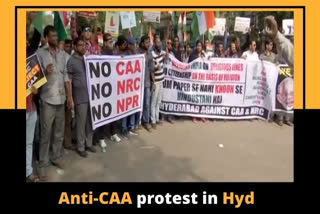 Anti-CAA protest in Hyd; hundreds take out march