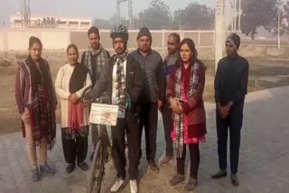 cycle journey to prevent and aware pollution in panipat