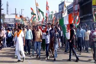 Congress workers rally after victory