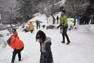Snowfall in manali
