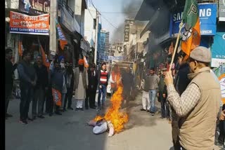 protest by bjp