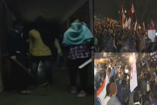 Masked men unleash violence on JNU campus, police stage flag march