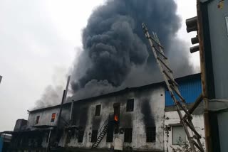 fierce fire in textile company  panipat