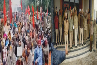 patiala protest in rain, nanakana sahib Attack