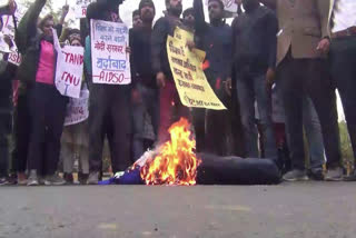 protest against jnu violence rohtak