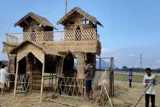 Bangaigaon Jalakhata village preparation for bhelaghar