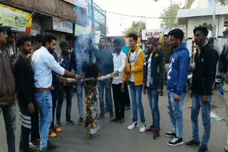 BJP's effigy burnt