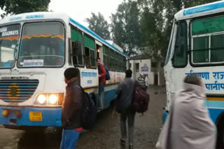 Haryana Roadways employees Strike in Panipat