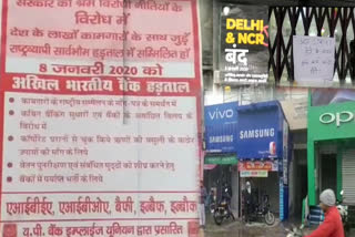 Impact of Bharat bandh in Ghaziabad, shops closed, work stopped