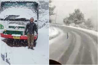 HRTC's 29 routes affected due to snowfall in district Shimla