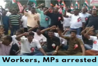 Over 800 workers, including MPs arrested