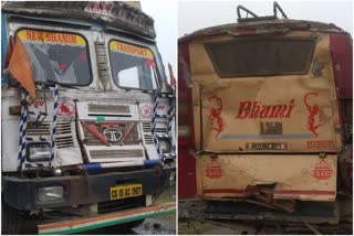 Truck collides with bus in Simdega, half a dozen people injured