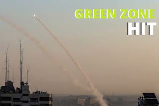 Baghdad rockets fell  rockets hit Green Zone in Iraq's Baghdad  rockets hit Green Zone in Baghdad  Rockets falling in Baghdad  Baghdad Rockets fall  യു.എസ് എംബസി  ഇറാനും അമേരിക്കയും തമ്മില്‍ യുദ്ധം  ഇറാഖിൽ വീണ്ടും ഇറാന്‍റെ റോക്കറ്റാക്രമണം  ഗ്രീന്‍ സോണില്‍ റോക്കറ്റ് ആക്രമണം