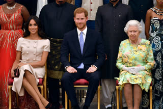 Prince Harry Meghan step back as senior UK royals  Prince Harry Meghan senior UK royals  Prince Harry Meghan  Britain's royal family  Buckingham Palace  ബ്രിട്ടീഷ് രാജകുടുംബം  ഹാരി രാജകുമാരന്‍  മേഗന്‍ മാര്‍ക്കിൾ  ബക്കിങ്‌ഹാം കൊട്ടാരം  സസെക്‌സ് ഡ്യൂക്ക്  സസെക്‌സ് ഡച്ചസ്