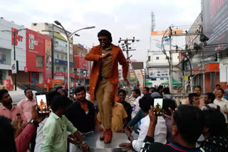 Tamil Nadu: Fans of Rajinikanth gather and celebrate outside Rohini theatre in Chennai's Koyambedu