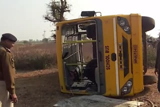 School bus overturned due to drivers negligence