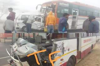 rajasthan bus van accident