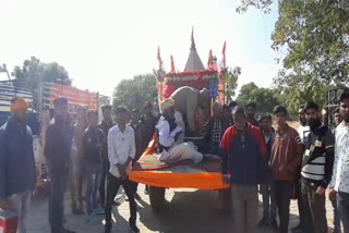 Cow Rath Yatra taken out in Makrana, nagore news, नागौर न्यूज