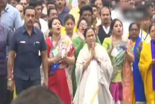 Mamata Banerjee  takes out protest march