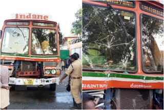 gas tanker hits ksrtc bus  nine injured  കെ.എസ്.ആർ.ടി.സി  കെ.എസ്.ആർ.ടി.സി ബസിനു പിന്നിൽ ഗ്യാസ് ടാങ്കർ ഇടിച്ചു  ഒൻപതു പേർക്ക് പരിക്ക്  കൊല്ലം