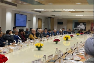 A pre-budget meeting with economists and experts at the Niti Aayog