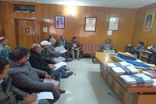 Mandalayuk convened meeting in Deputy Commissioner Chamber at hamirpur