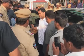 lokesh taken into coustody in khaga toll plaza