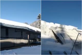 roof of the building collapsed due to heavy snowfall