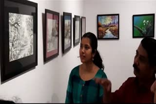 Greeshmam picture exhibition conducted in thrissur  ഗ്രീഷ്മ വർണ്ണങ്ങളൊരുക്കി കുട്ടികളുടെ ചിത്രപ്രദർശനം  Greeshmam  ഗ്രീഷ്മം