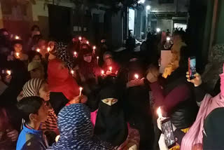 women candle march in jafrabaad area against caa-nrc