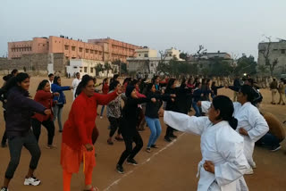 self defense training for women, police line jaipur, राजस्थान सरकार, Government of Rajasthan