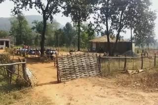 cottage for school from bamboo and grass