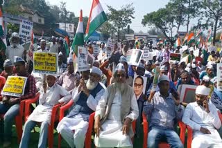 sanyukt morcha sangh protest against caa and nrc in jagdalpur