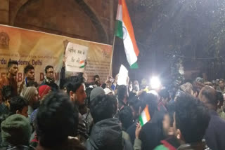 Protest against central government at Turkman Gate in delhi over CAA