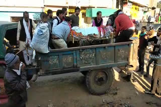 four km tractor-trolley was brought down due to lack of peace