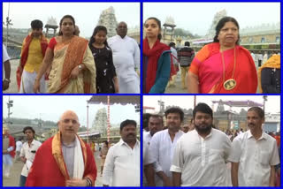 vips visits tirupati lord venkateshwara swamy temple