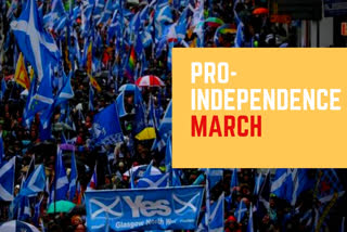 Pro-independence march in Glasgow