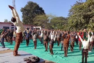 Mass Surya Namaskar organized in Susner of Agar Malwa district