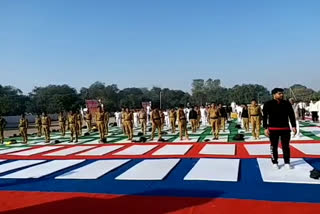 Mass Surya Namaskar organized in Morena