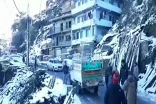 3 Nh And 455 Road Closed Due To Snowfall In Shimla
