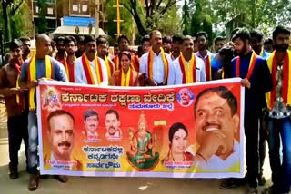 kannada rakshana vedike protest