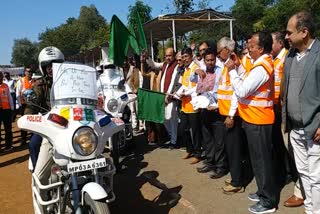 bike rally taken out in jabalpur