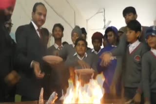 DC Virender Kumar Sharma celebrates lohri with special children at Jalandhar