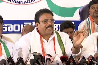 CONGRESS PRESS MEET in KARIMNAGAR