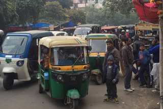 Illegal parking outside GTB Hospital