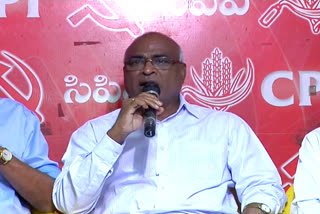 cpi state secretary chada venkat reddy fires on kcr government